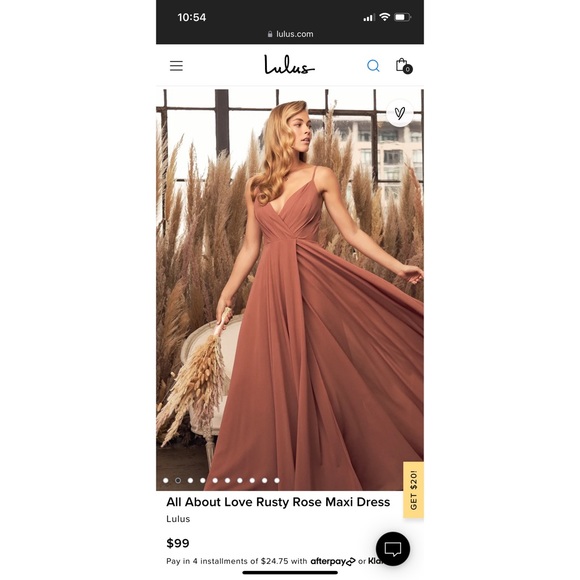 LULUS Rusty Rose Chiffon Maxi Gown - Picture 7 of 7
